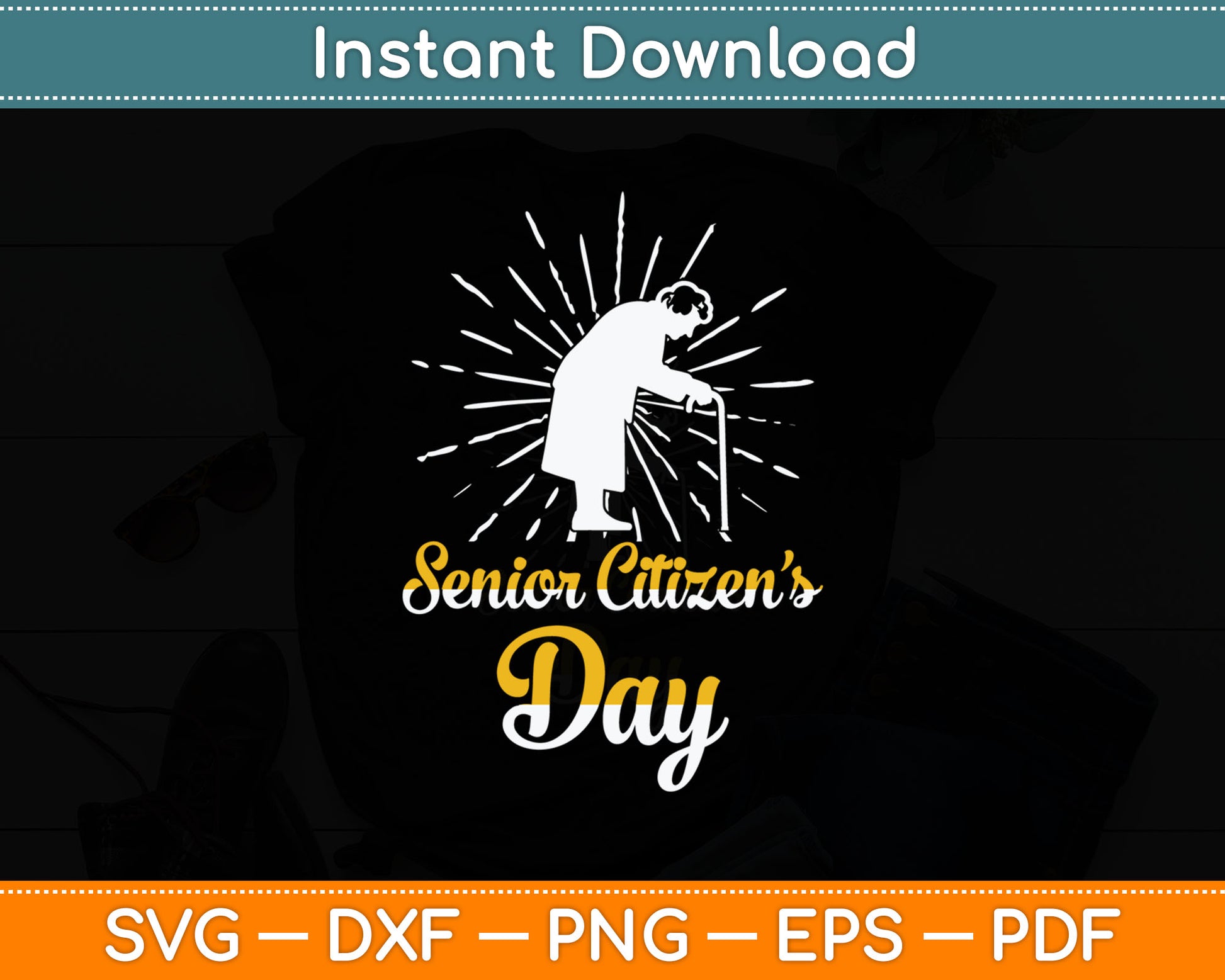 Senior Citizen Day Grandparents Grandma & Grandpa Svg Digital Cutting File