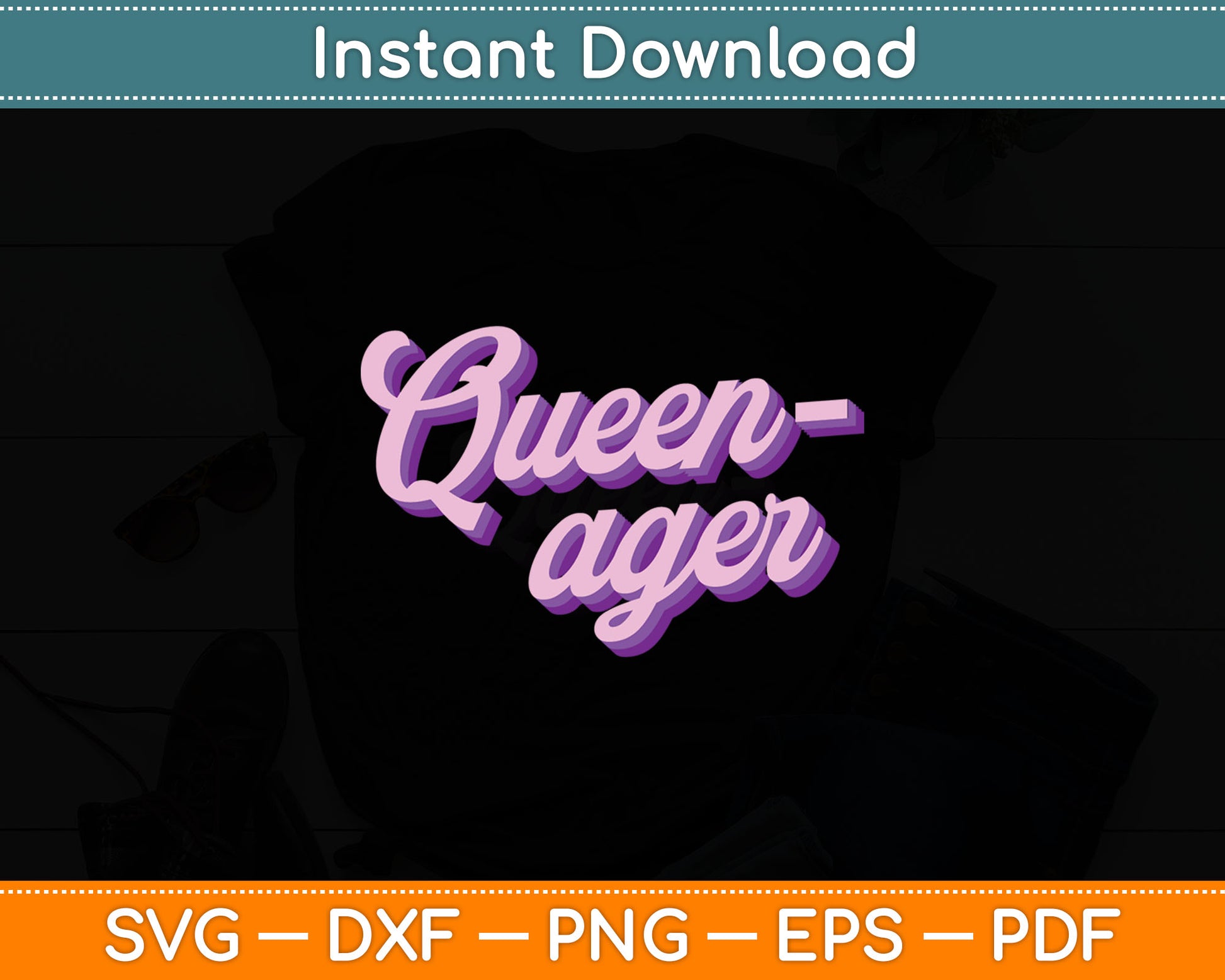 Senior Citizen Queen-Ager Svg Digital Cutting File