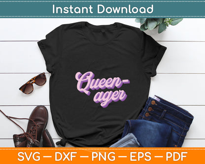Senior Citizen Queen-Ager Svg Digital Cutting File
