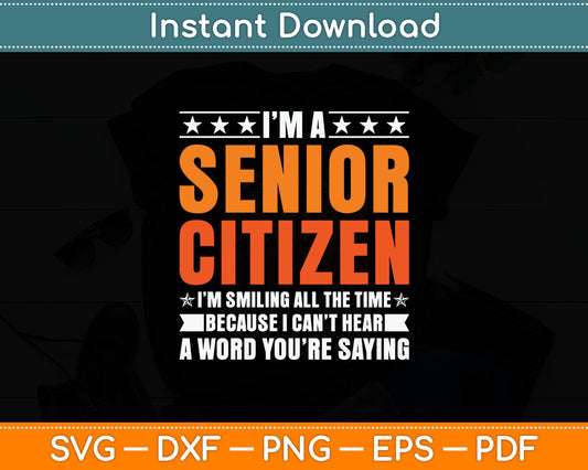 Senior Citizen Retiree Pensioner Old People Elderly Person Svg Digital Cutting File