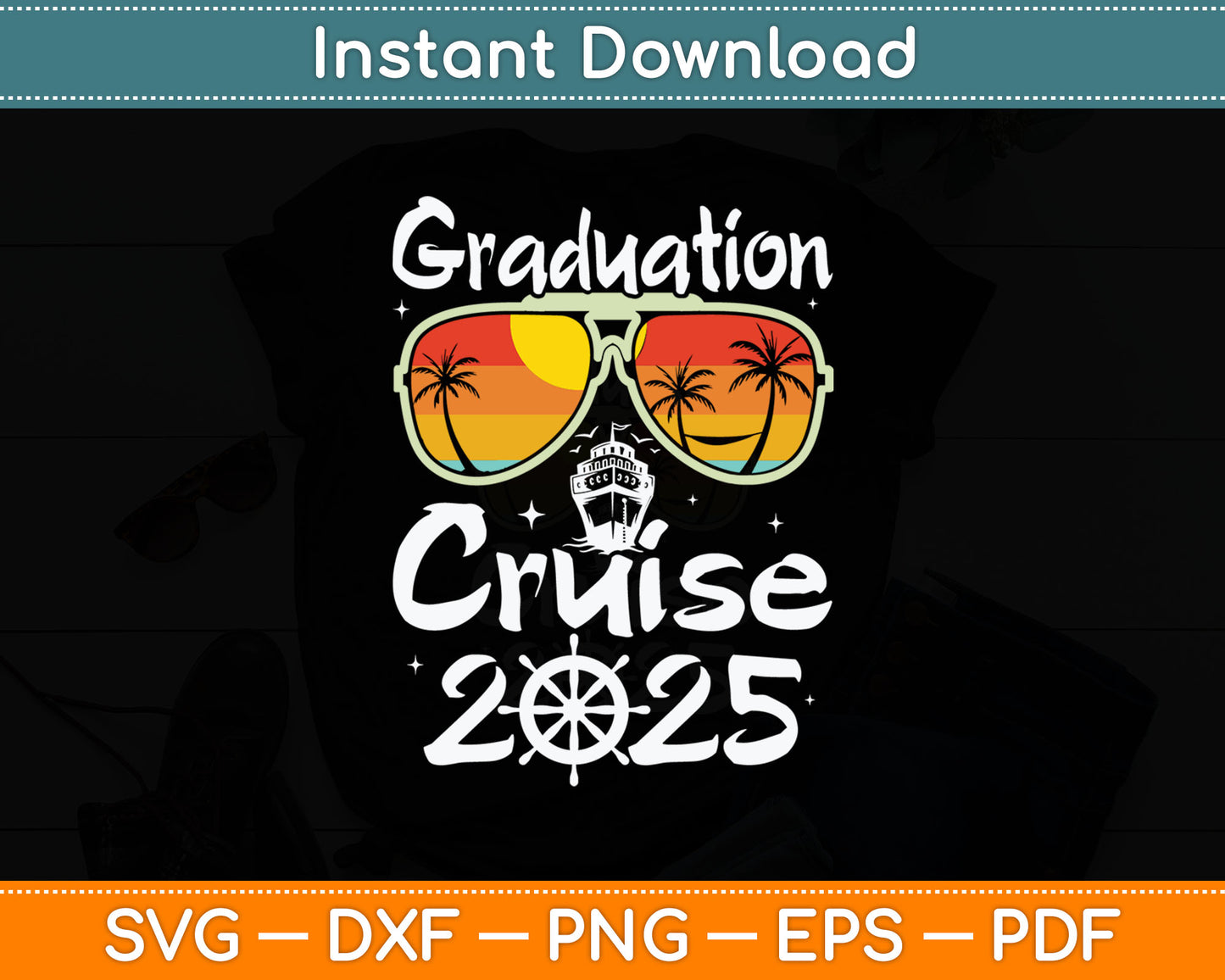 Senior Graduation Trip Cruise 2025 Retro Ship Party Cruise Svg Digital Cutting File