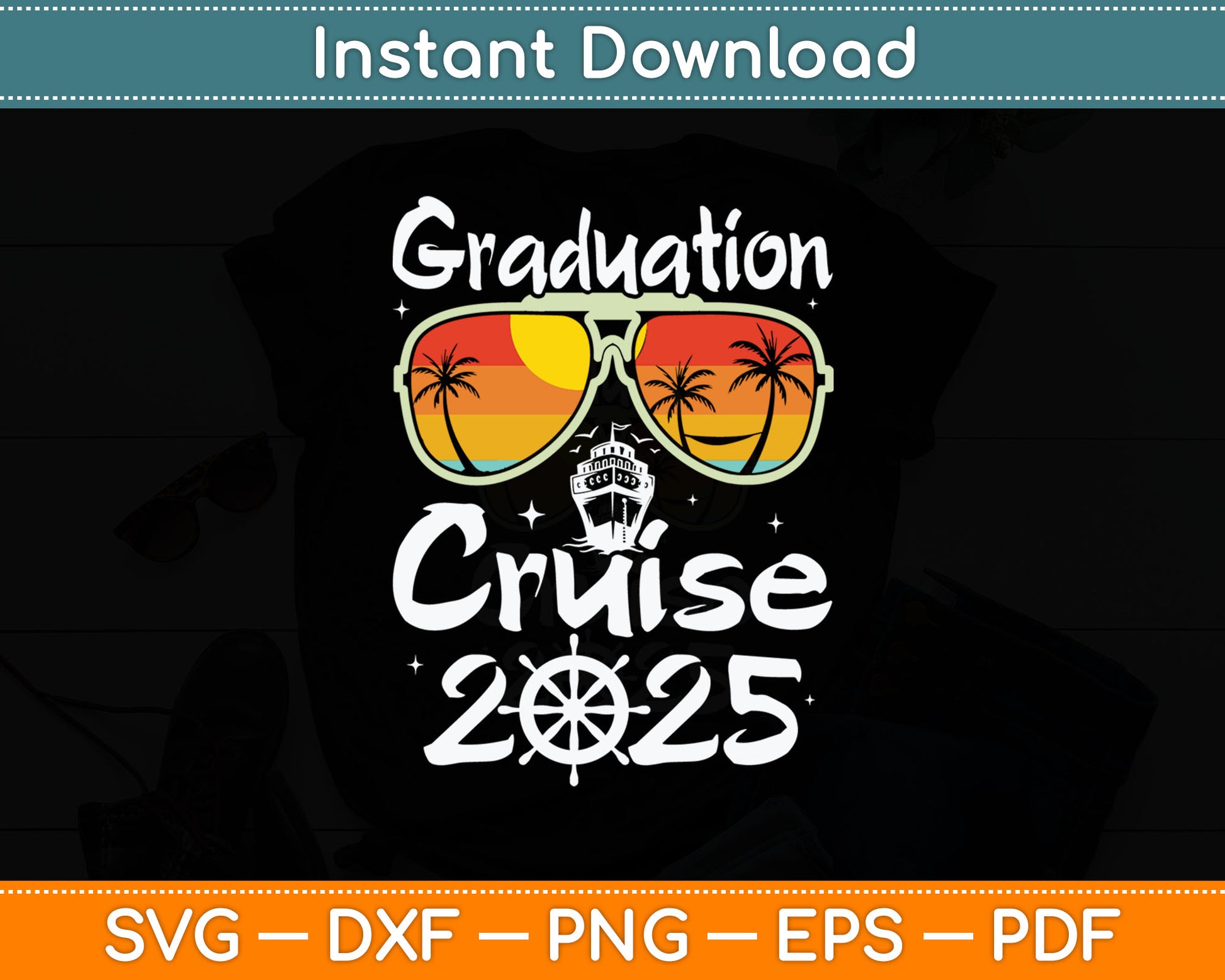 Senior Graduation Trip Cruise 2025 Retro Ship Party Cruise Svg Digital Cutting File