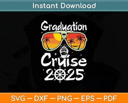 Senior Graduation Trip Cruise 2025 Retro Ship Party Cruise Svg Digital Cutting File