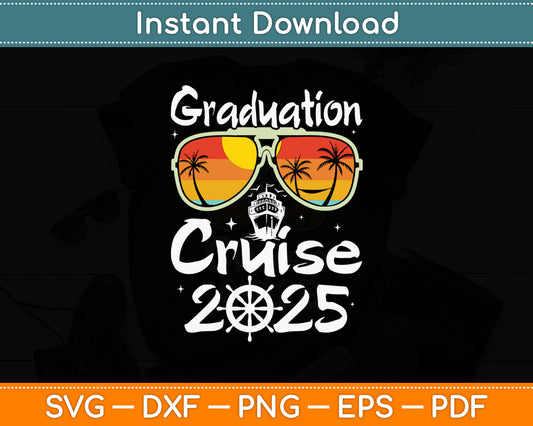 Senior Graduation Trip Cruise 2025 Retro Ship Party Cruise Svg Digital Cutting File