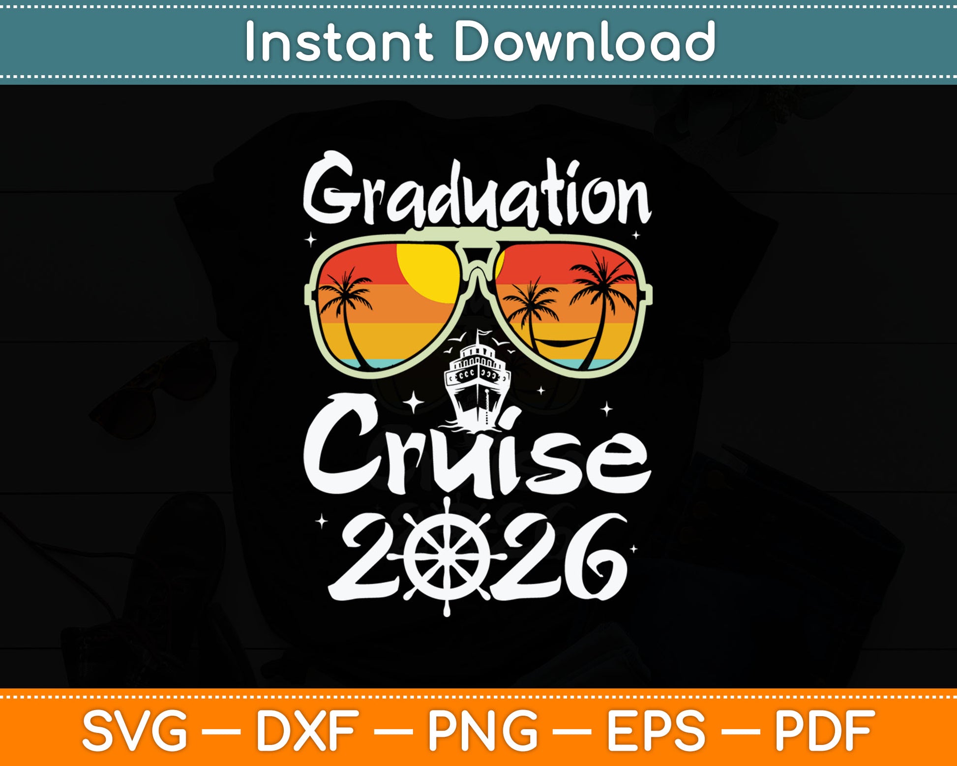 Senior Graduation Trip Cruise 2026 Retro Ship Party Cruise Svg Digital Cutting File