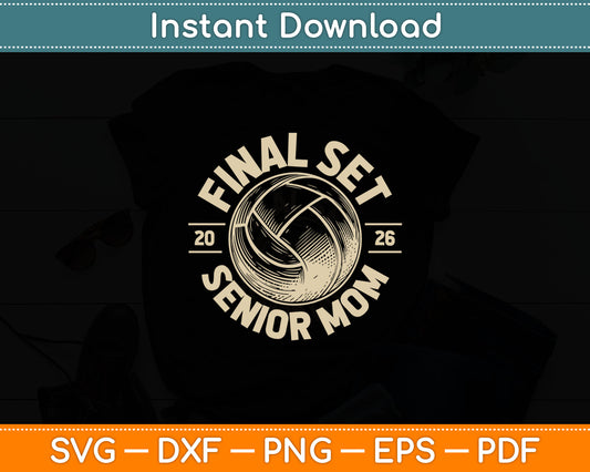 Senior Mom 2026 Volleyball Senior Night Svg Digital Cutting File