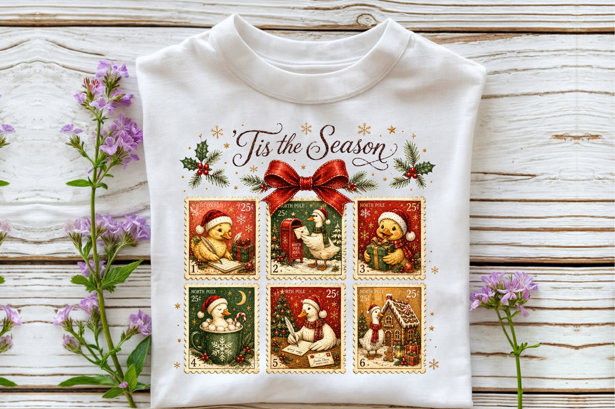 Silly Goose Christmas Stamps PNG