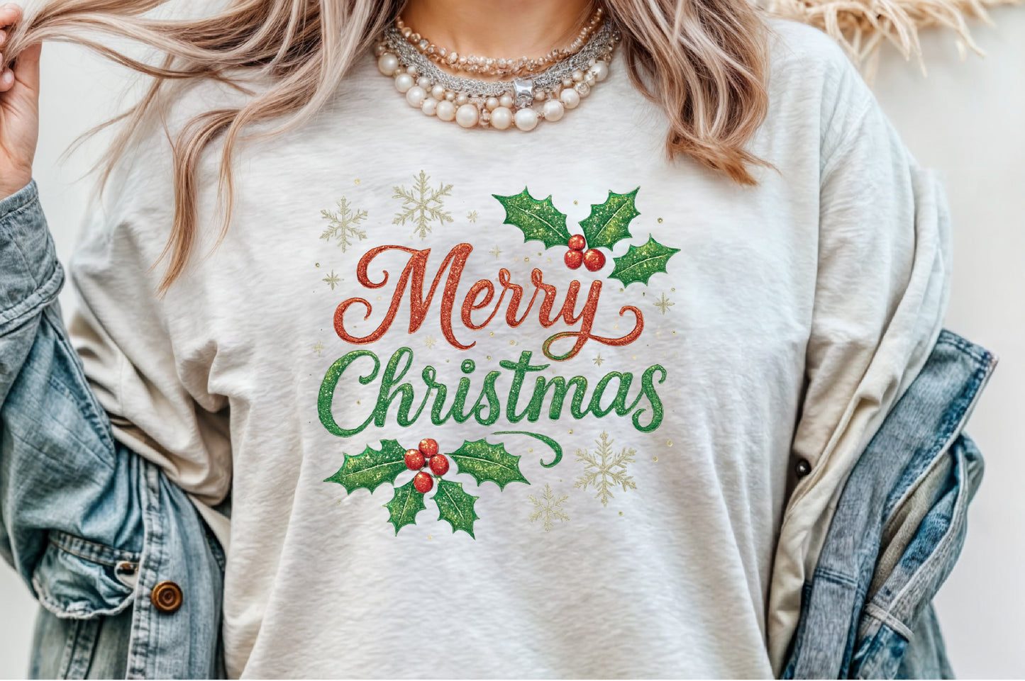 Merry Christmas Holly Watercolor PNG