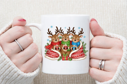 Cute Christmas Reindeer Cocoa PNG