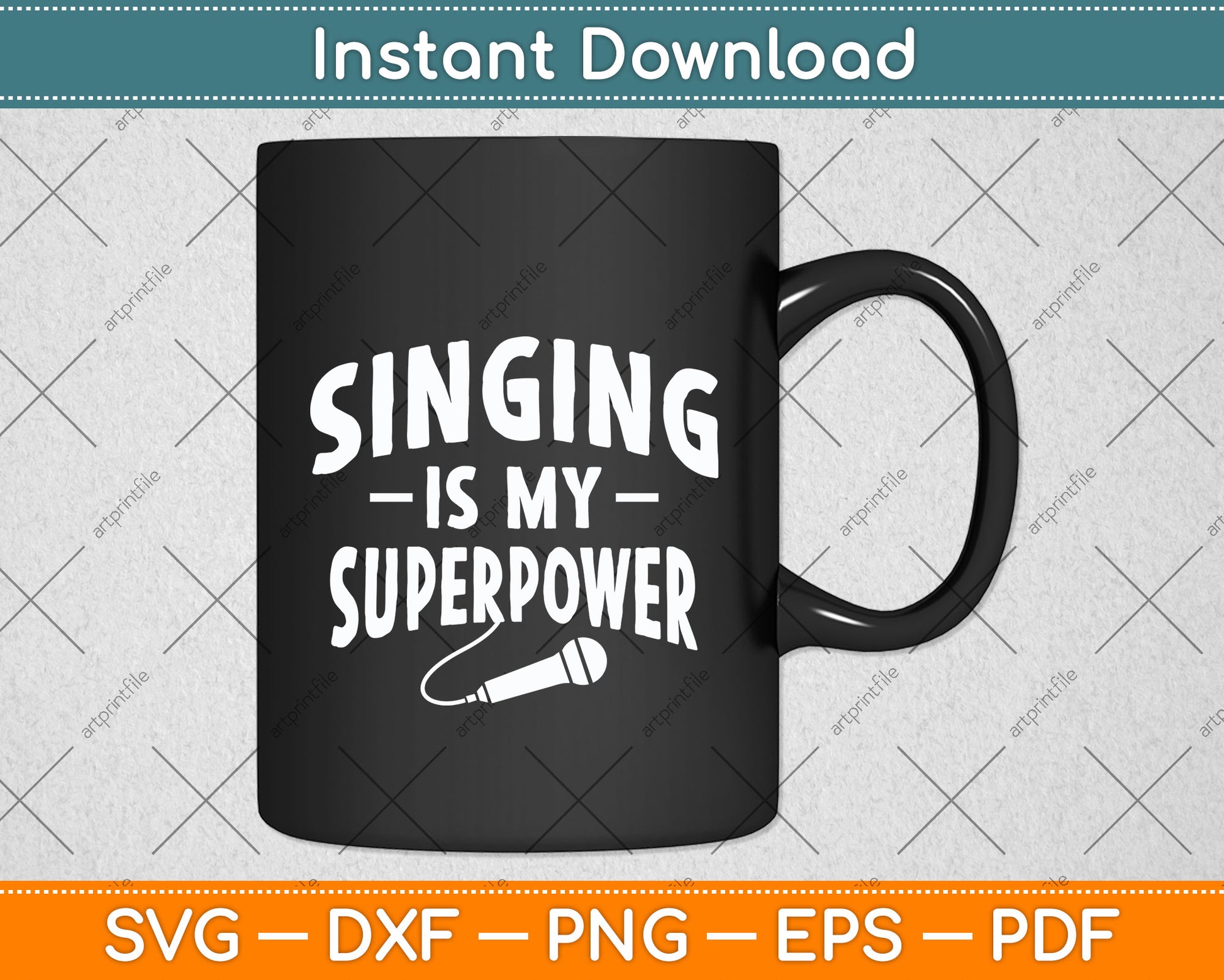 Singing Is My Superpower Karaoke Svg Png Dxf Digital Cutting File