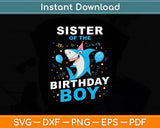 Sister Of The Birthday Boy Shark Svg Digital Cutting File