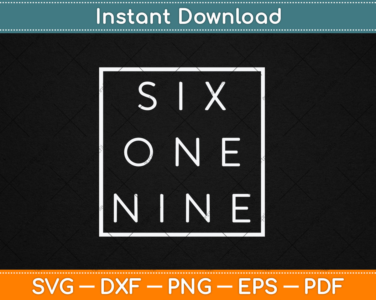 Six One Nine California San Diego Svg Digital Cutting File
