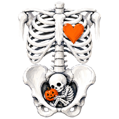 Skeleton Halloween Pregnancy PNG
