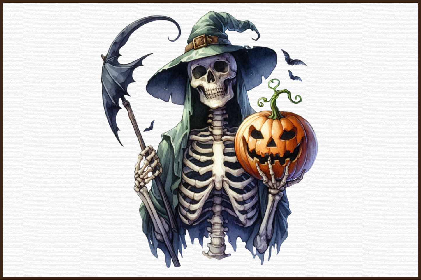 Skeleton Halloween Sublimation PNG Clipart Bundle