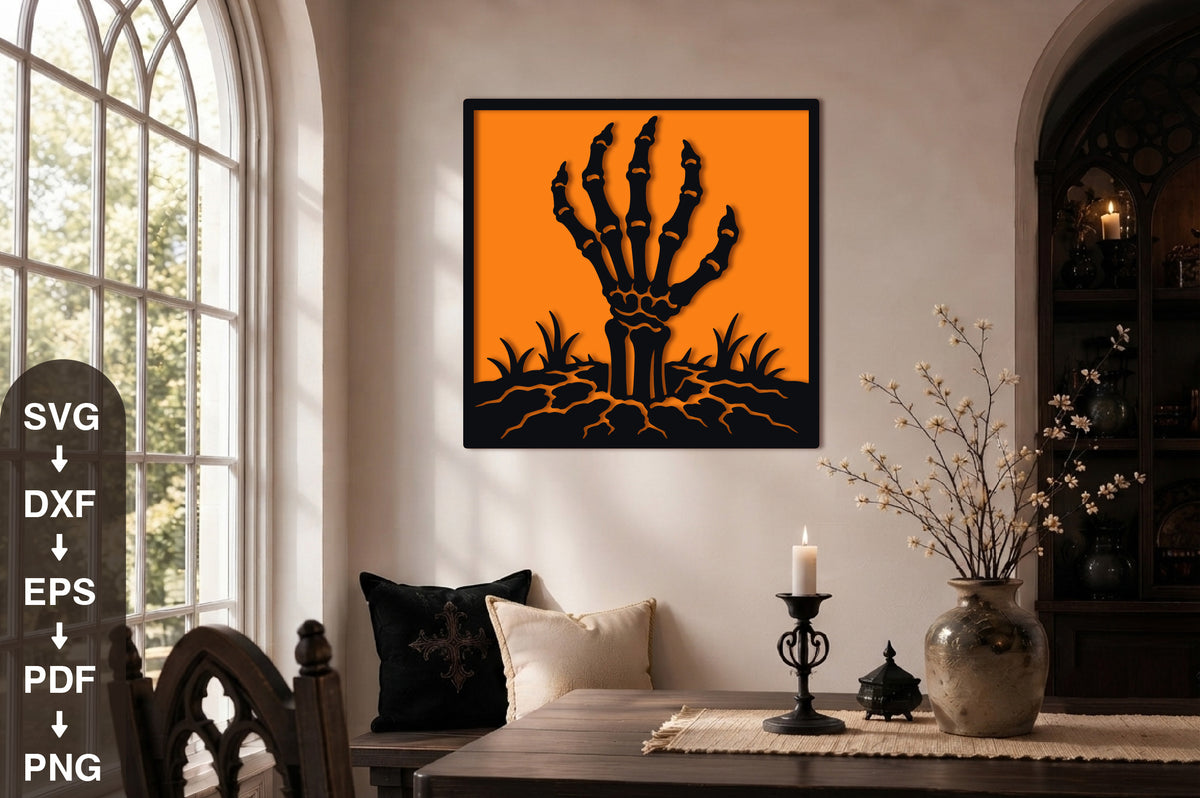 Skeleton Hand Halloween SVG