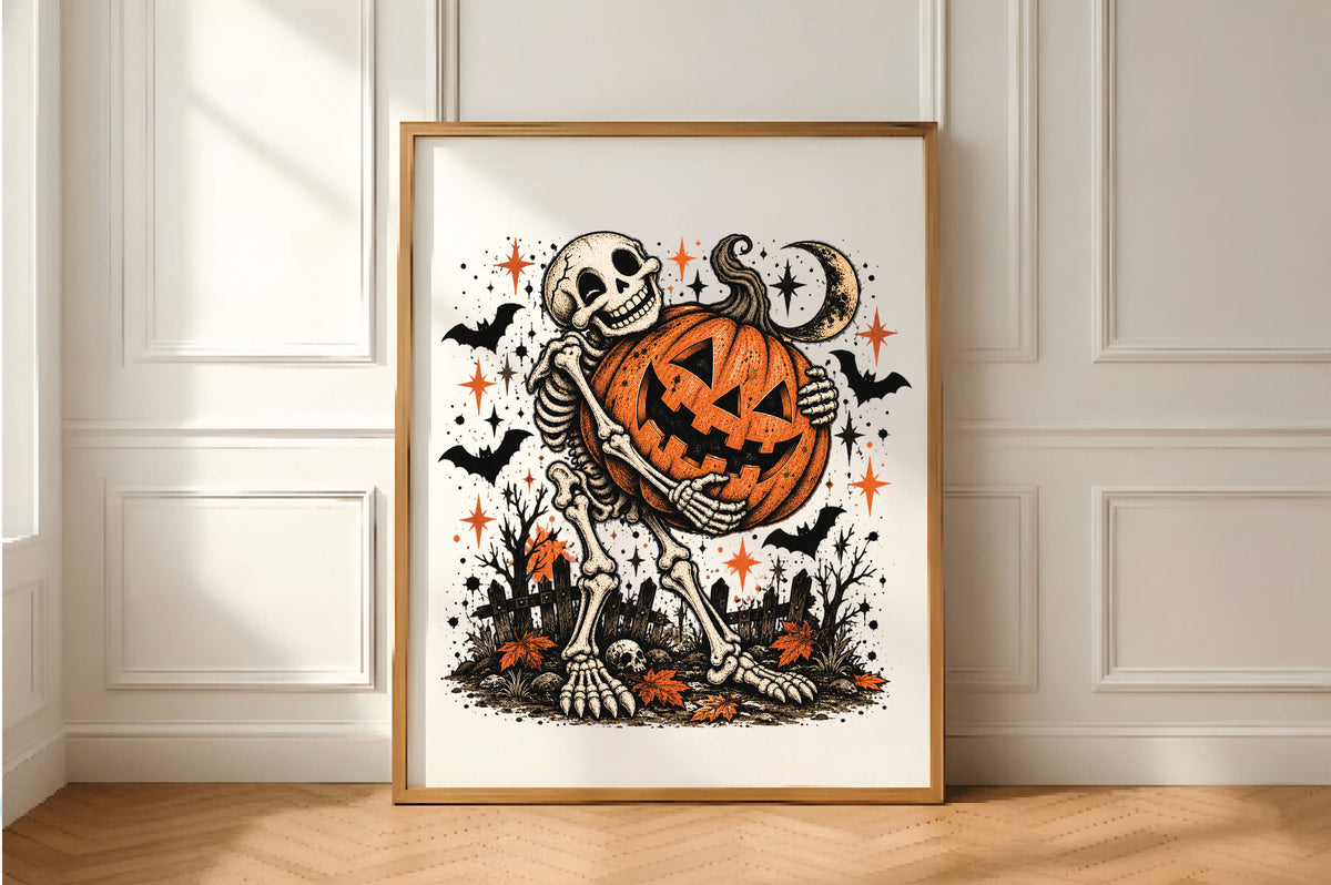 Skeleton Pumpkin Halloween Spooky PNG