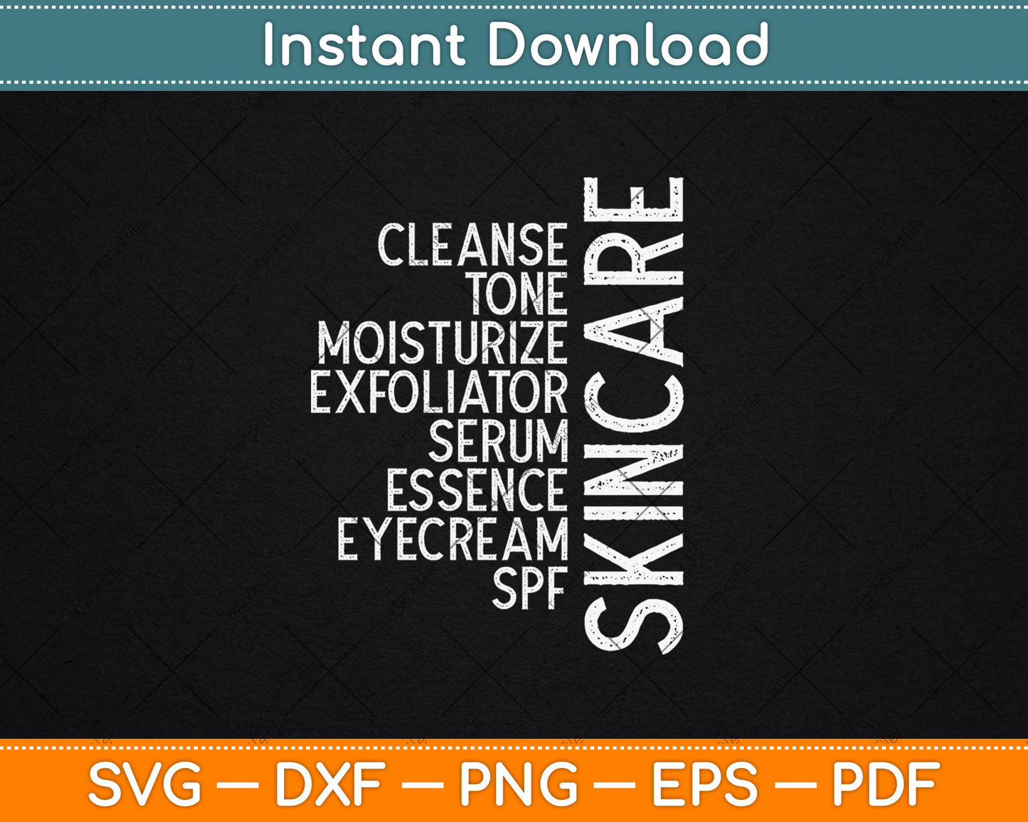 Skincare Terms Skin Cleanse Tone Esthetician Svg Digital Cutting File