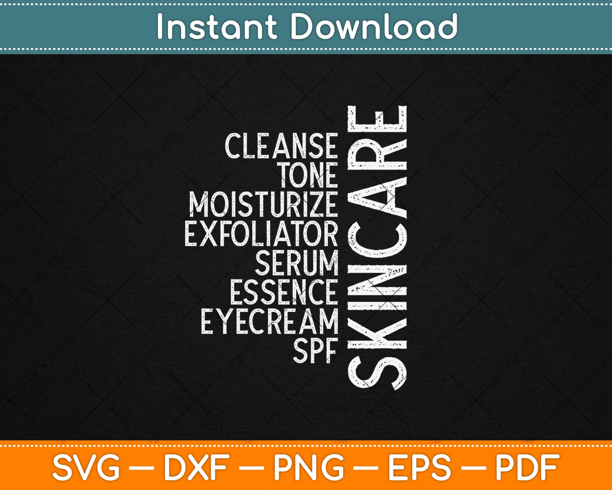 Skincare Terms Skin Cleanse Tone Esthetician Svg Digital Cutting File