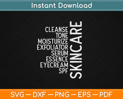 Skincare Terms Skin Cleanse Tone Esthetician Svg Digital Cutting File