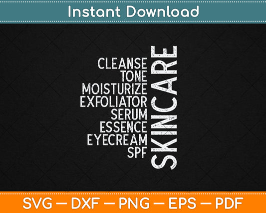 Skincare Terms Skin Cleanse Tone Esthetician Svg Digital Cutting File