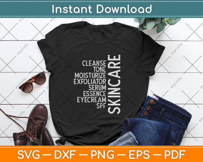 Skincare Terms Skin Cleanse Tone Esthetician Svg Digital Cutting File