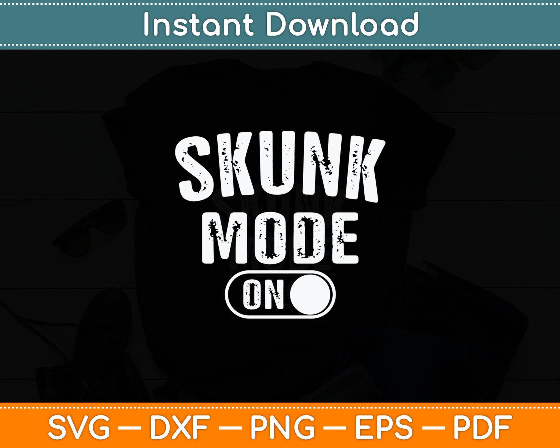 Skunk Mode On Costume Funny Scent Defender Gift Animal Lover Svg Digital Cutting File