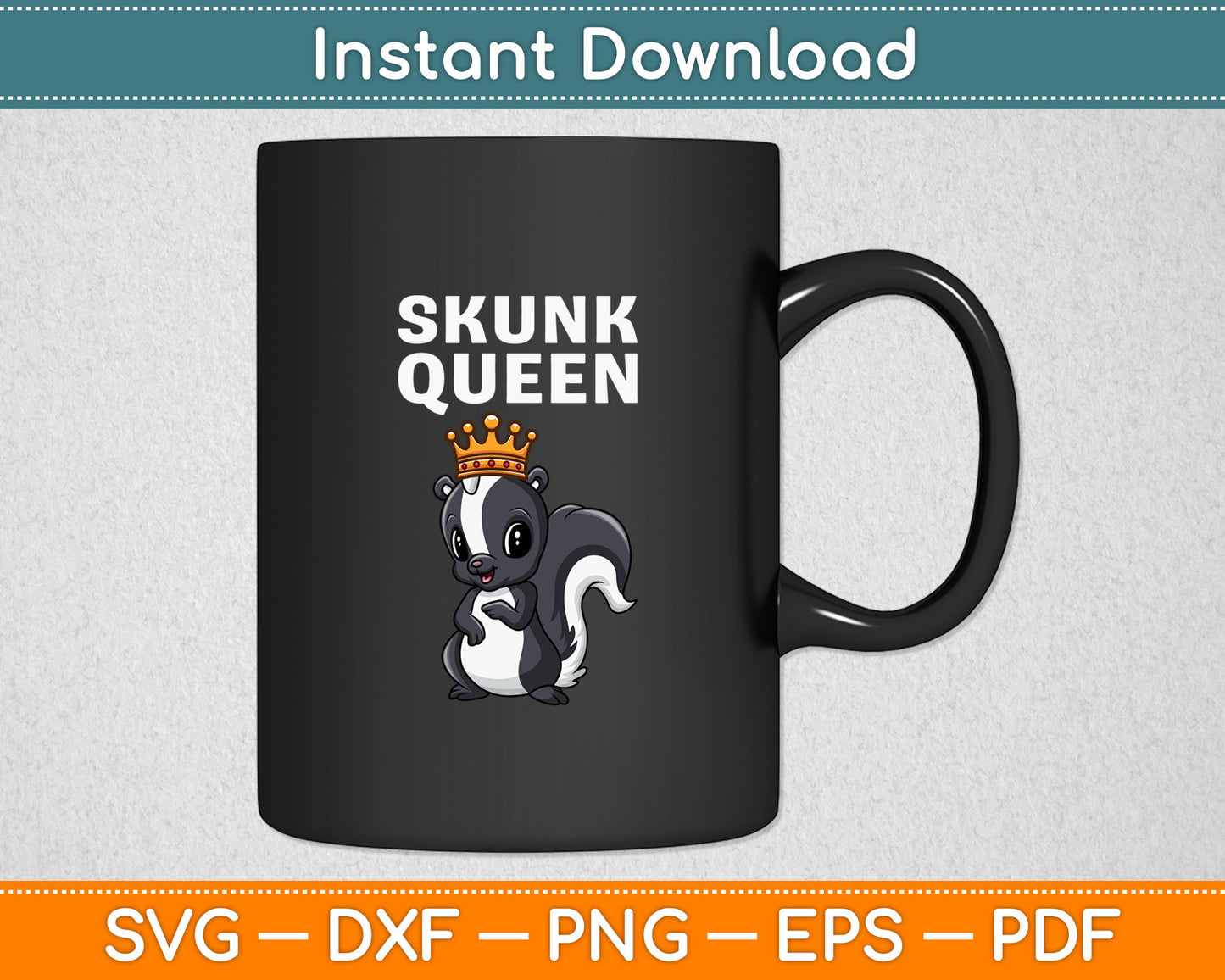 Skunk Queen Girls Skunk Svg Digital Cutting File
