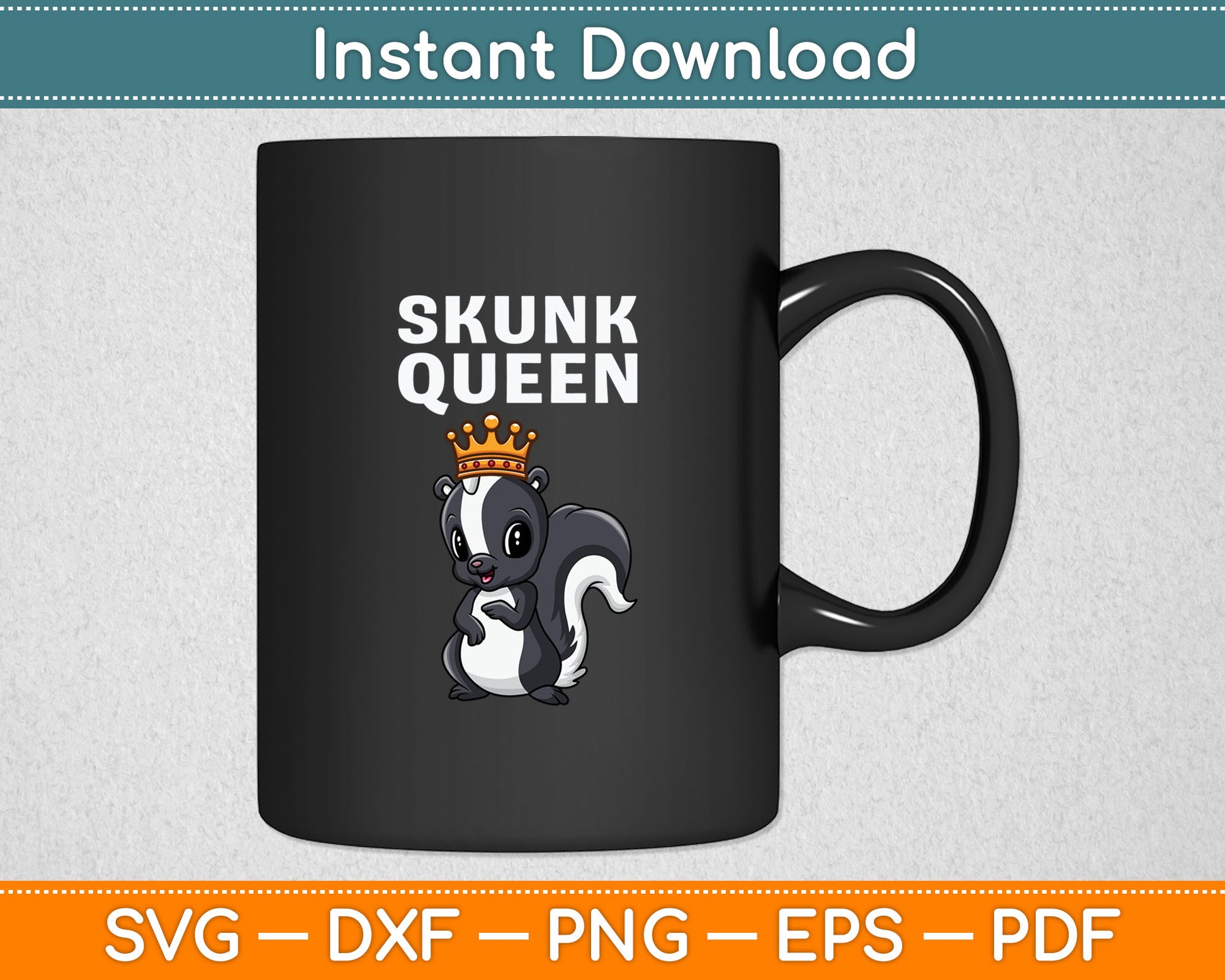 Skunk Queen Girls Skunk Svg Digital Cutting File