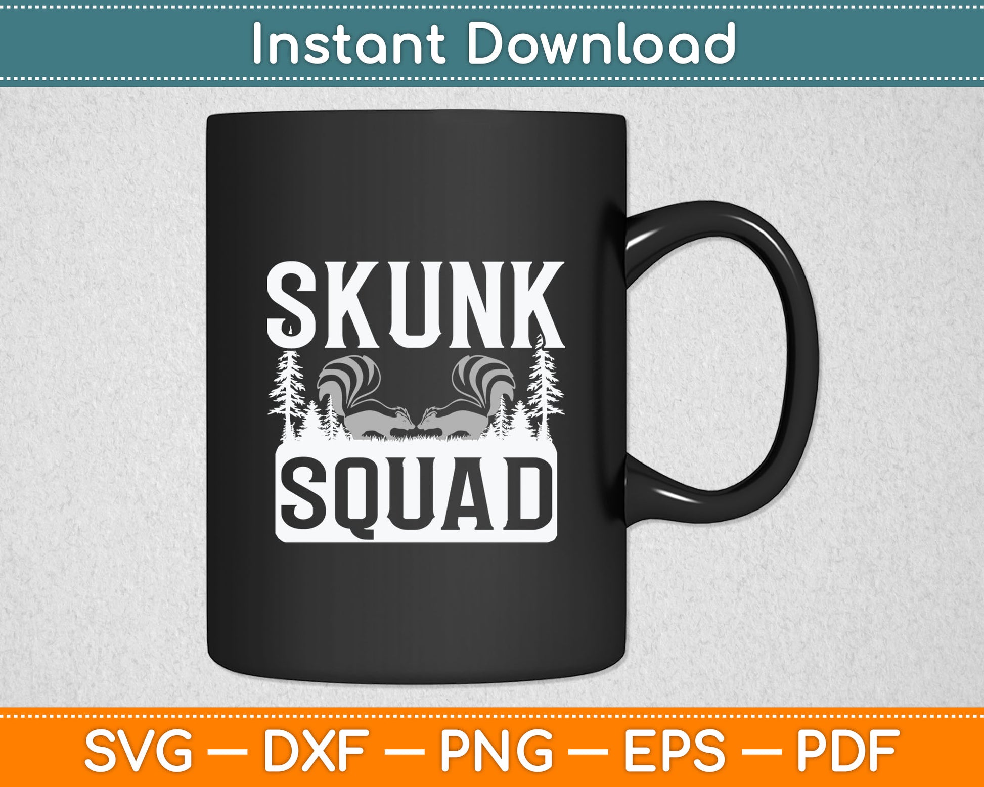 Skunk Squad Funny Skunk Animal Lovers Svg Digital Cutting File