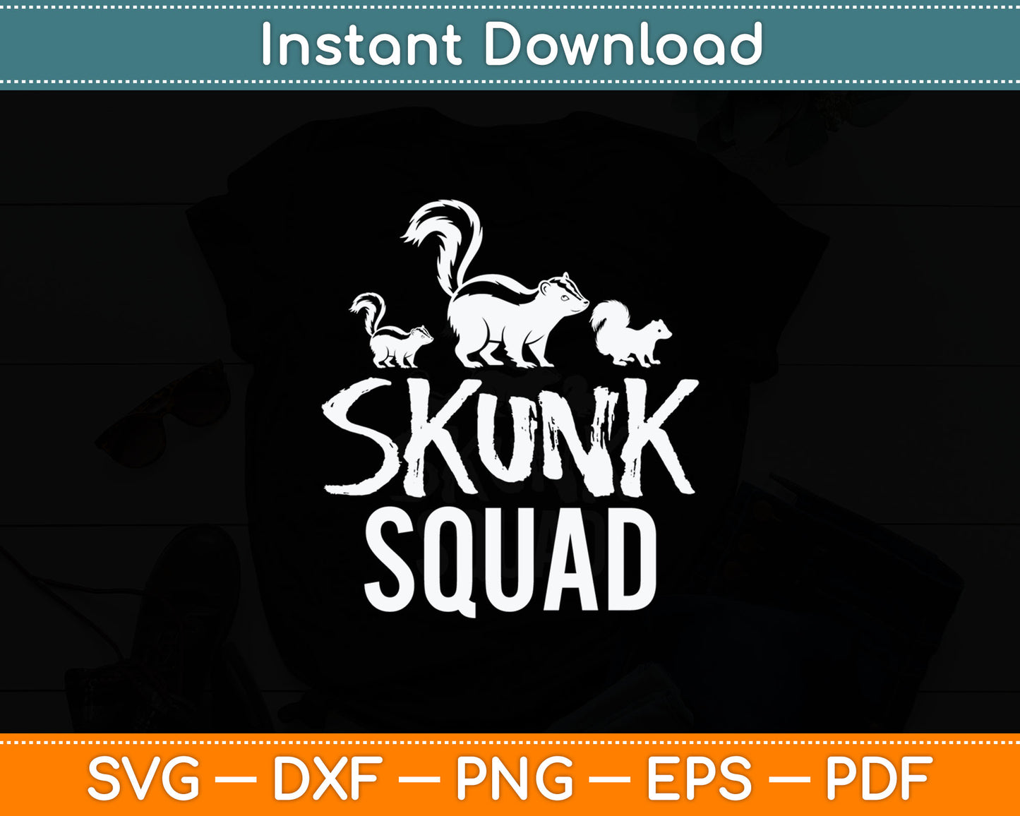 Skunk Squad Skunk Svg Digital Cutting File