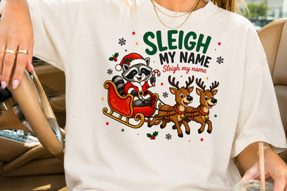 Sleigh My Name Christmas Reindeer PNG Sublimation Design