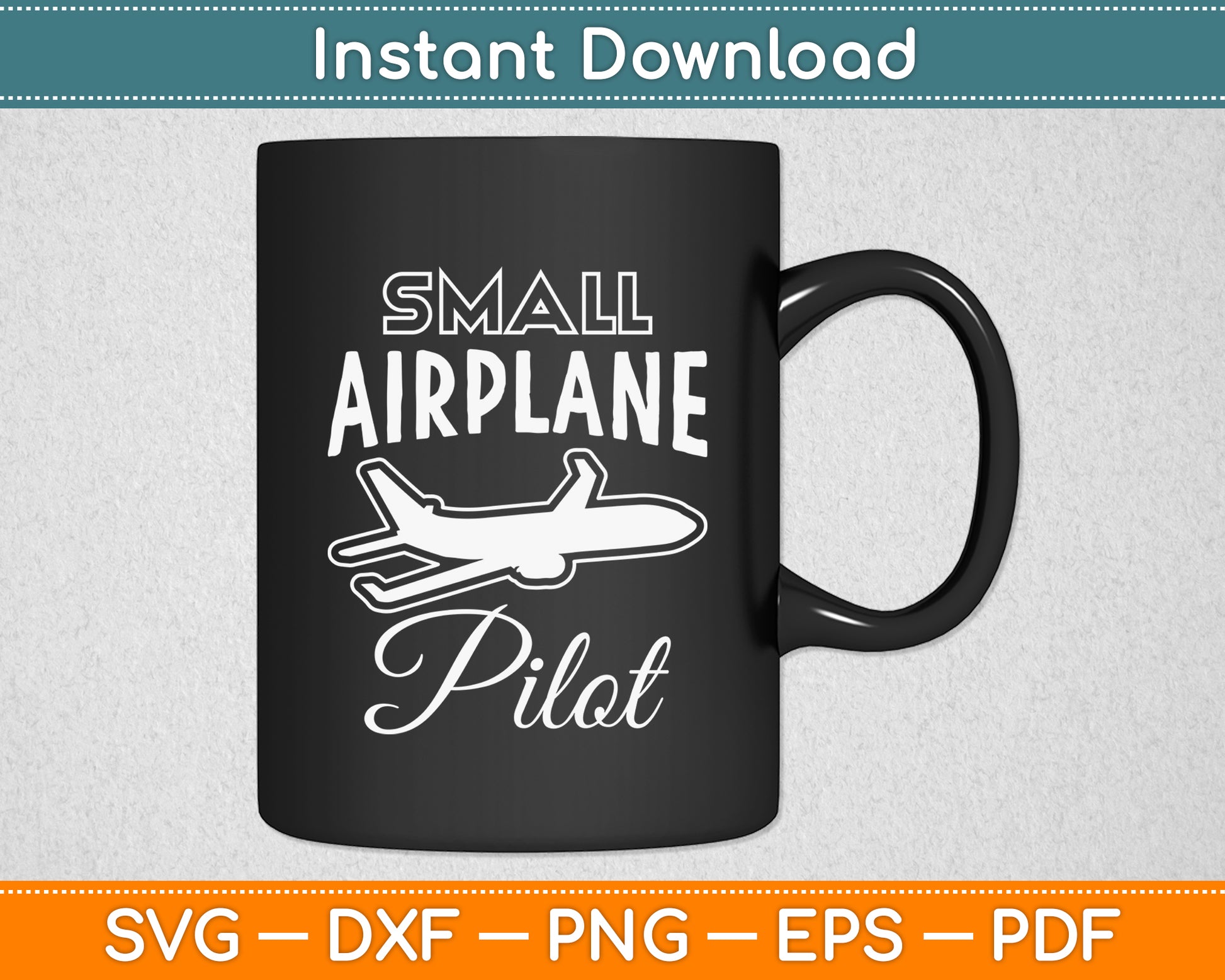 Small Airplane Pilot Private Aircraft Svg Png Dxf Digital Cutting File