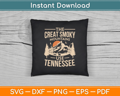 Smoky Mountains National Park SVG Digital Cutting File