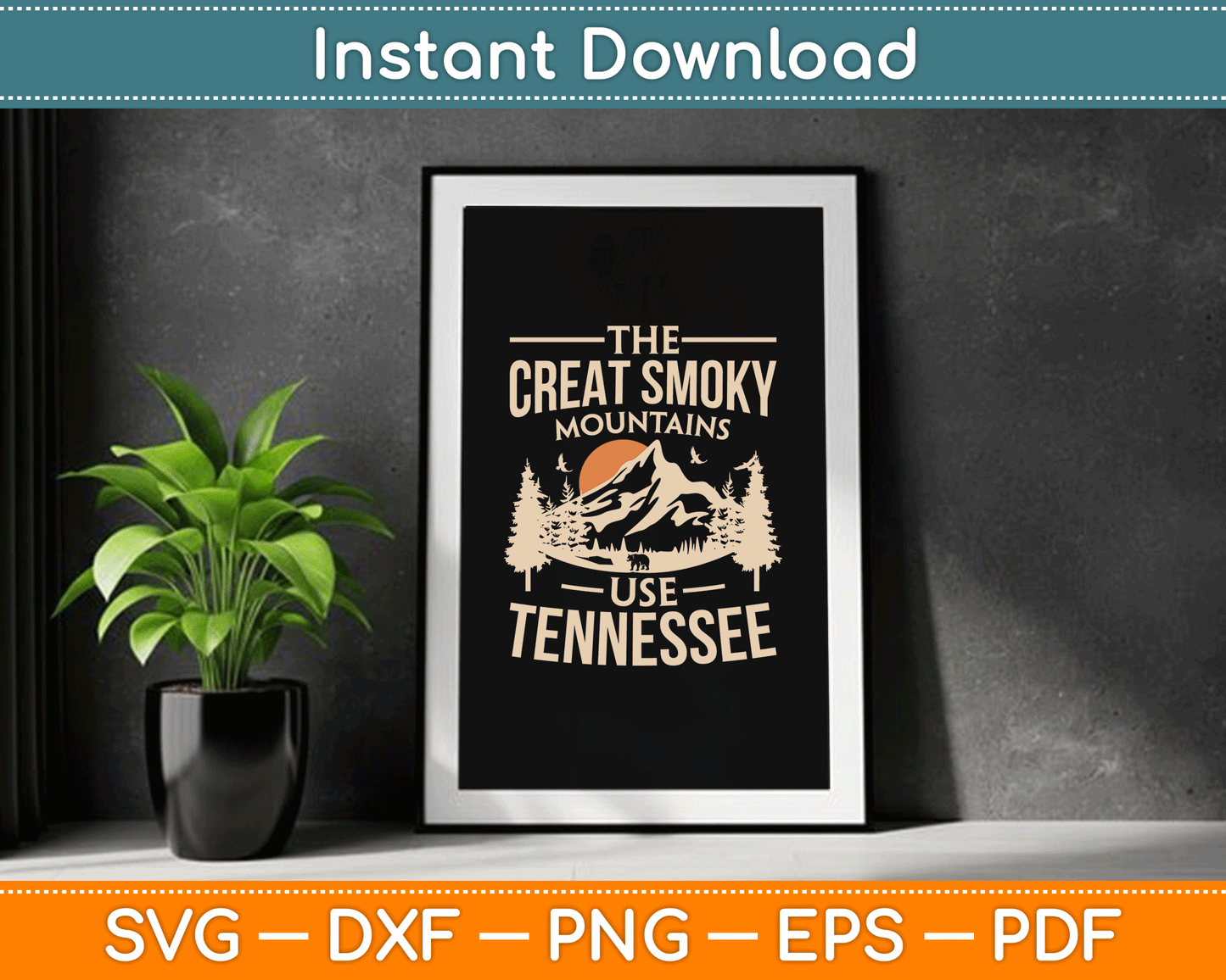 Smoky Mountains National Park SVG Digital Cutting File