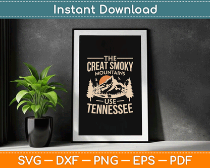 Smoky Mountains National Park SVG Digital Cutting File