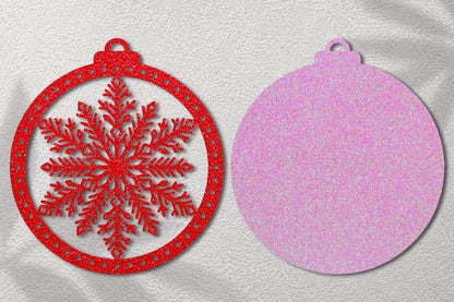 Christmas Snowflake Ornament Laser Cut SVG