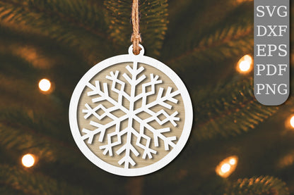 Snowflake Christmas Laser Cut SVG