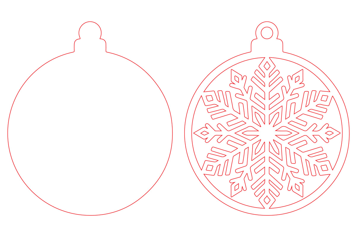 Snowflake Christmas Ornament SVG