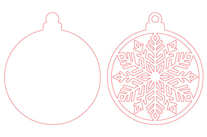 Snowflake Christmas Ornament SVG