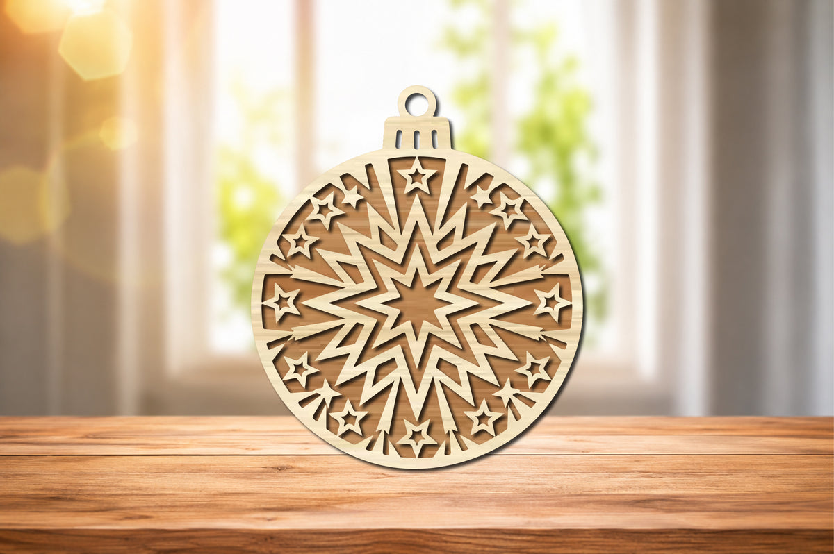 Snowflake Christmas Ornament SVG