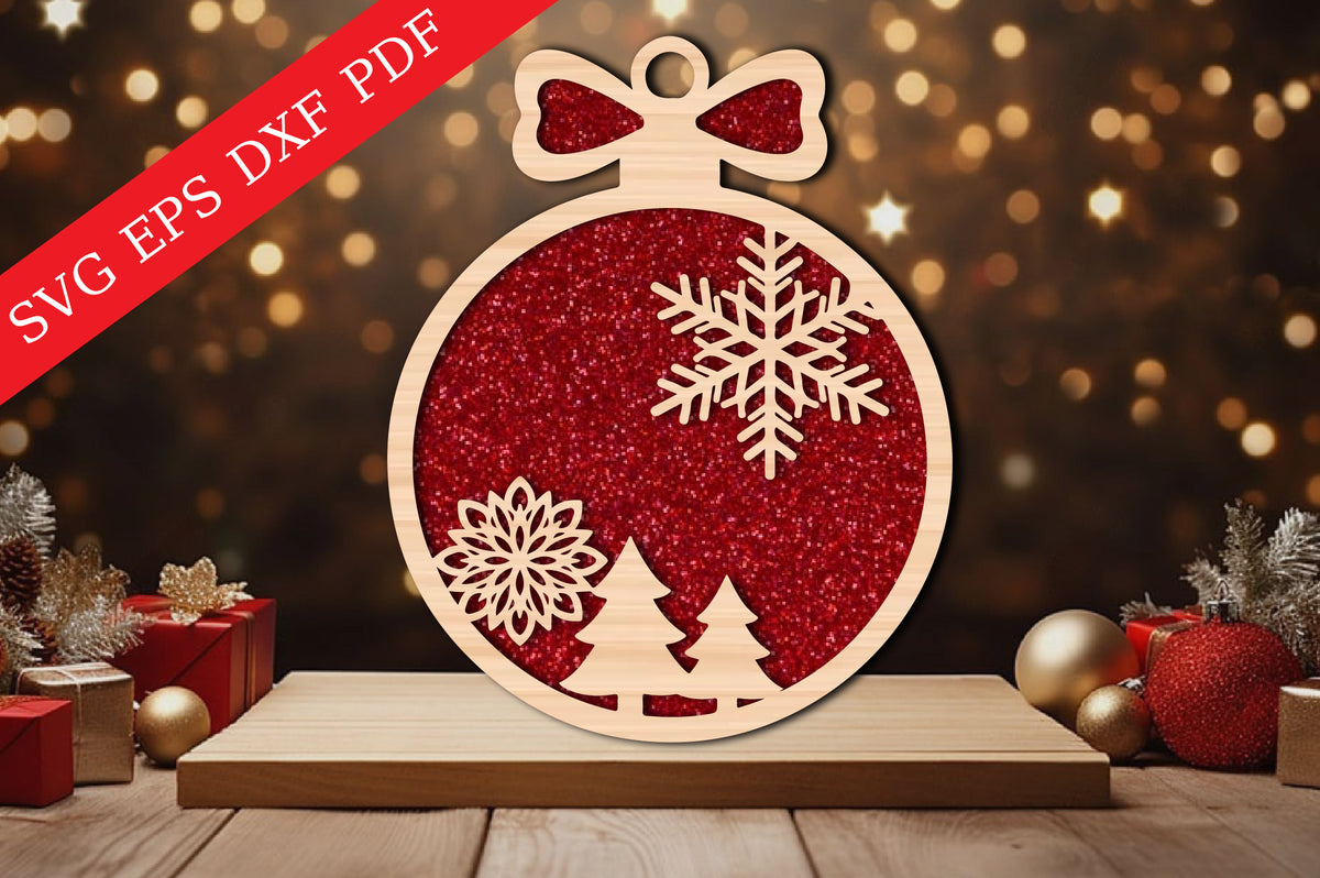 Snowflake Christmas Ornament SVG