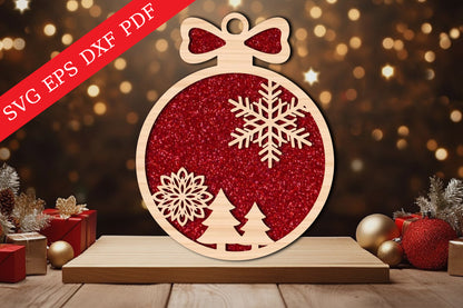 Snowflake Christmas Ornament SVG
