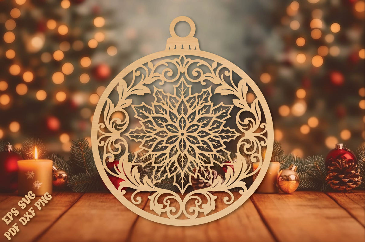 Snowflake Christmas Ornament SVG