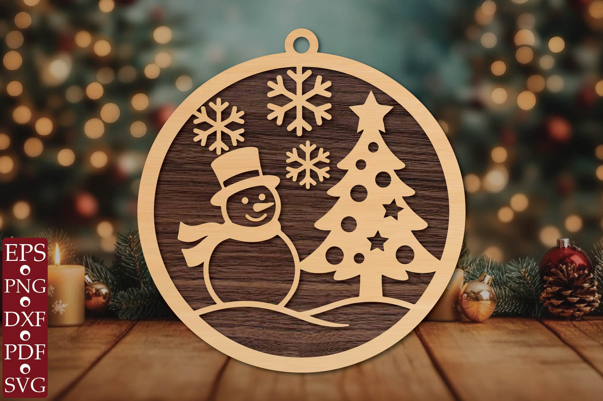 Snowman Christmas Tree SVG