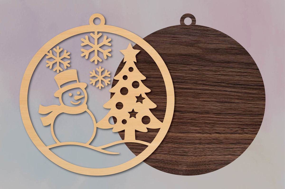 Snowman Christmas Tree SVG