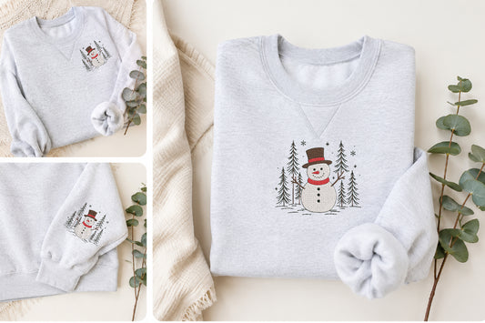 Snowman Embroidery Design
