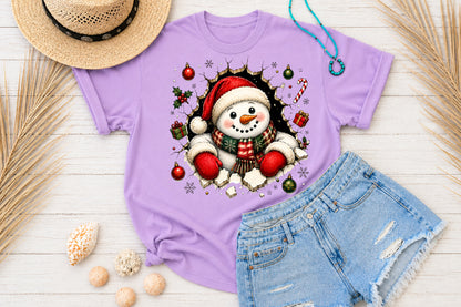 Snowman Front and Back Christmas PNG Funny Holiday Design