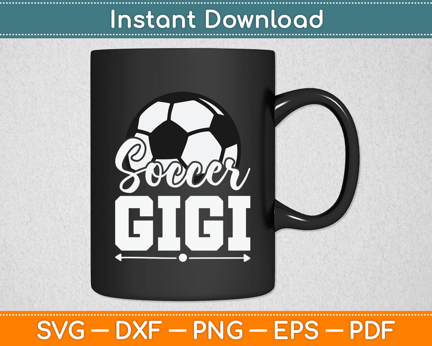 Soccer Gigi Soccer Player Game Day Mother's Day SVG PNG Digital Cutting File