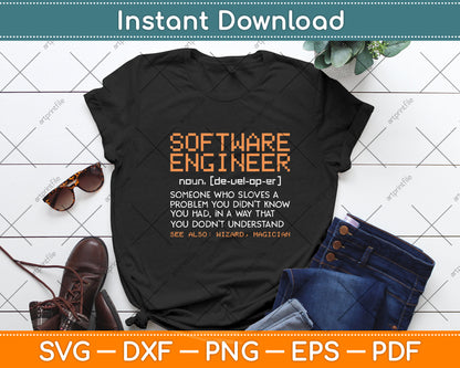 Software Engineer Developer Definition Programming Svg Digital Cutting File