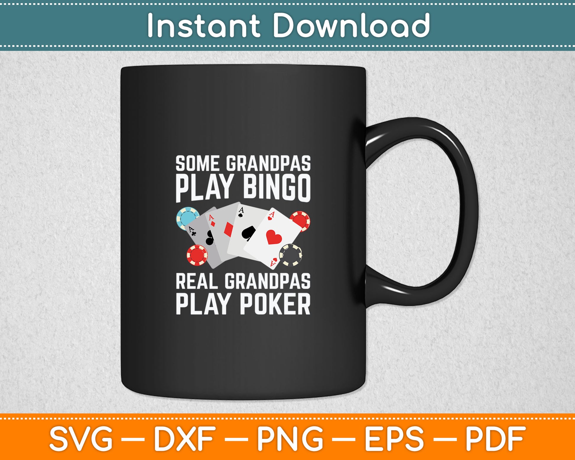 Some Grandpas Play Bingo Real Grandpas Play Poker Casino Lover Svg Digital Cutting File